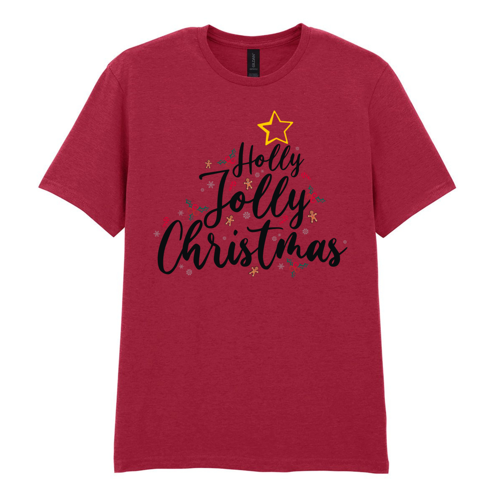 Holly Jolly Christmas Cotton T-Shirt - Image 27