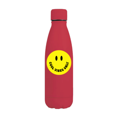 Cool Vibes Only Smiley Personalised Metal Bottle - Image 5