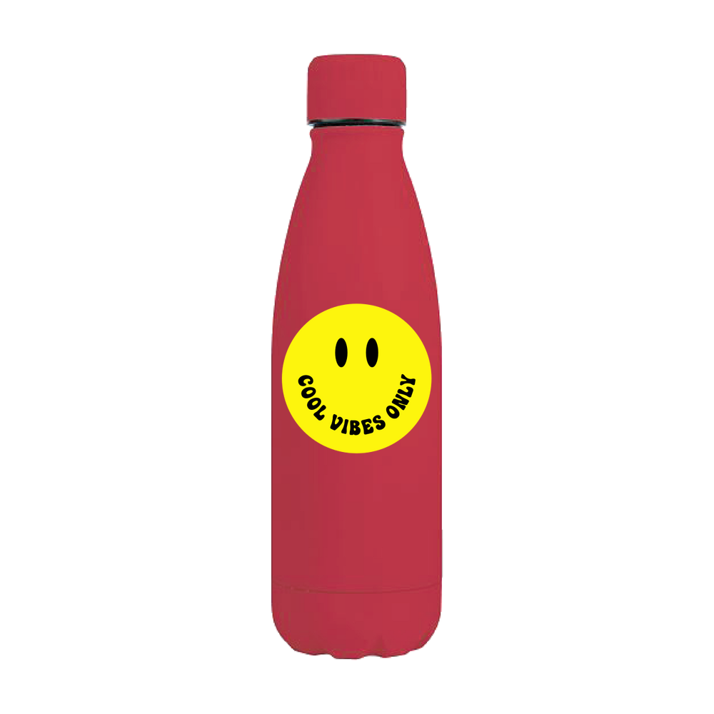 Cool Vibes Only Smiley Personalised Metal Bottle - Image 5