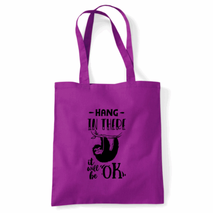 Hang In There Sloth Tote Bag - Image 25