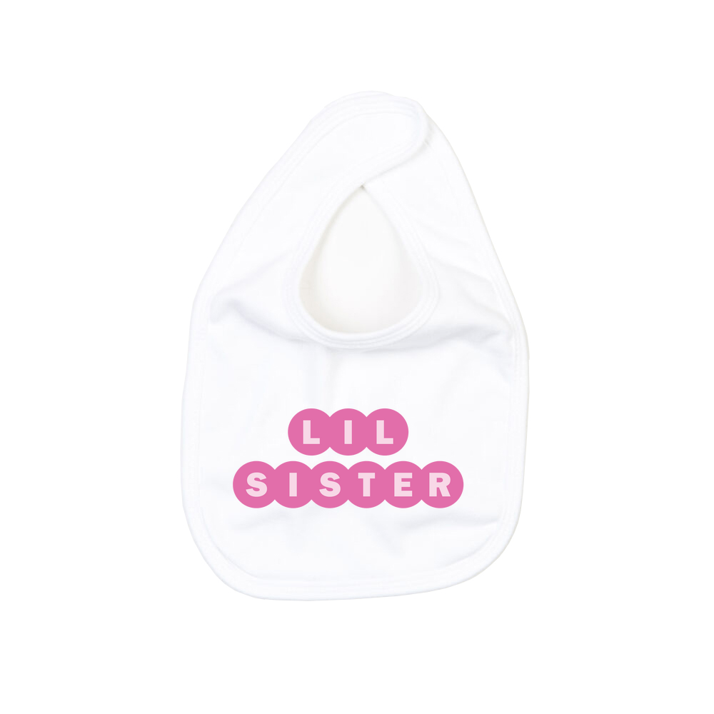 Lil Sister Personalised Baby Bib - Image 2