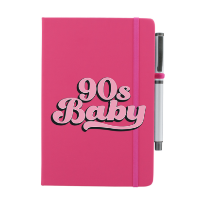 90s Baby Personalised Notebook with Pen - Image 3