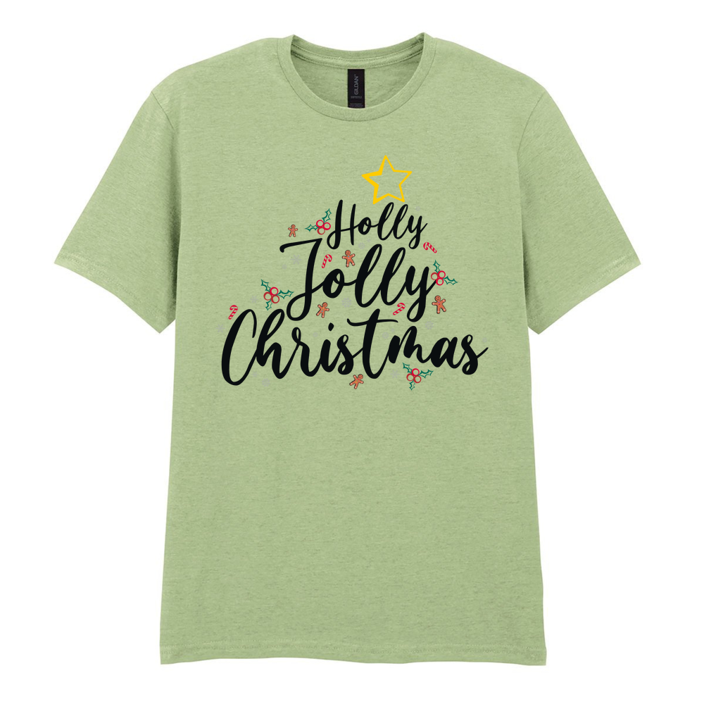 Holly Jolly Christmas Cotton T-Shirt - Image 32