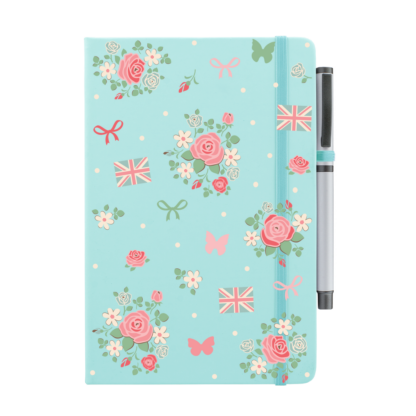 Floral British Personalised Notebook with Pen - Image 14