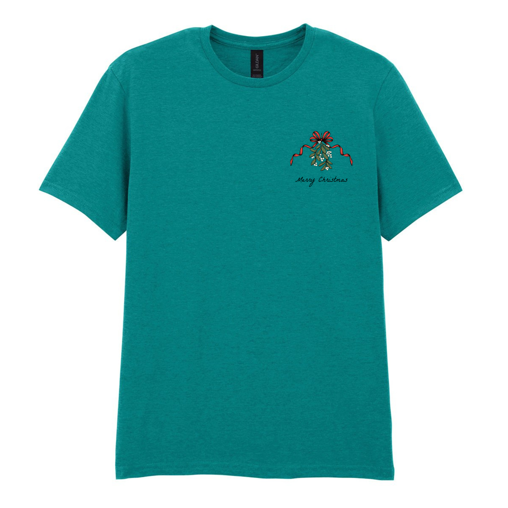 Merry Christmas Mistletoe Cotton T-Shirt - Image 36