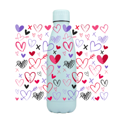 Heart Scribbles Metal Bottle - Image 5