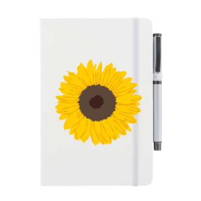 Sunflower Personalised Notebook with Pen - Image 2