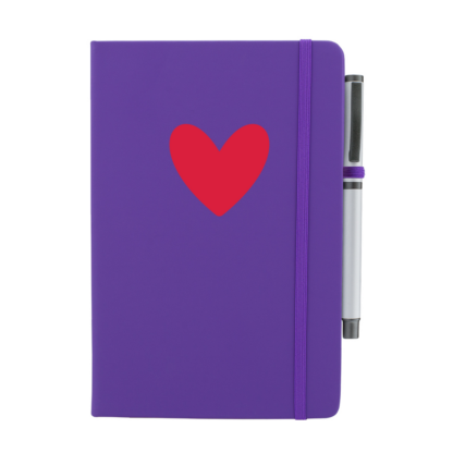Heart Personalised Notebook with Pen - Image 4