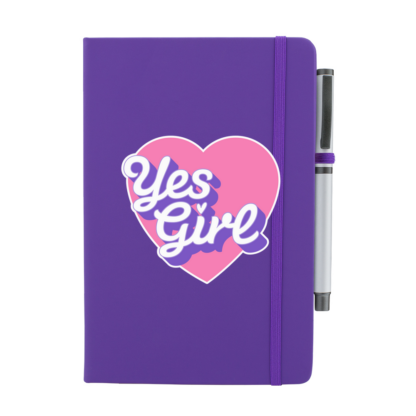 Yes Girl Personalised Notebook with Pen - Image 2