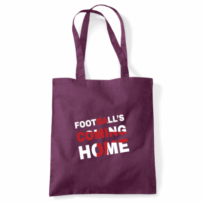 Football's Coming Home Coloured Cotton Tote Bag - Image 18