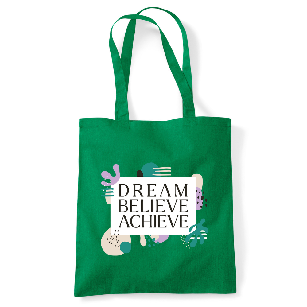 Dream Believe Achieve Tote Bag - Image 39