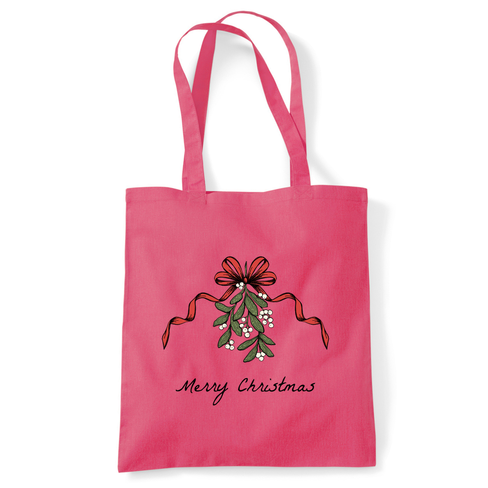 Merry Christmas Mistletoe Tote Bag - Image 25