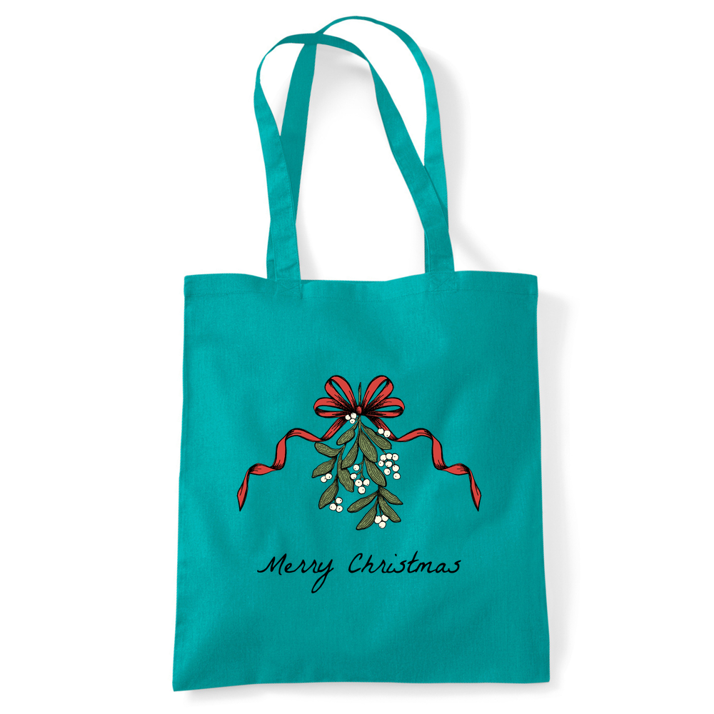 Merry Christmas Mistletoe Tote Bag - Image 42