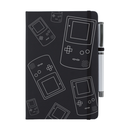 Retro Gaming Notebook with Pen