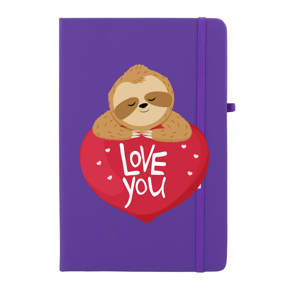 Sloth Love You Personalised Soft Feel Notebook - Image 8