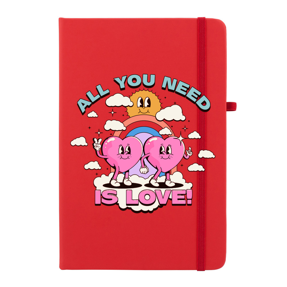 All You Need Is Love Personalised Soft Feel Notebook - Image 7