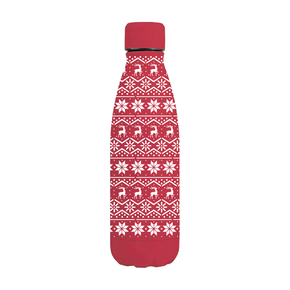 Christmas Fairisle Matte Metal Bottle - Image 2
