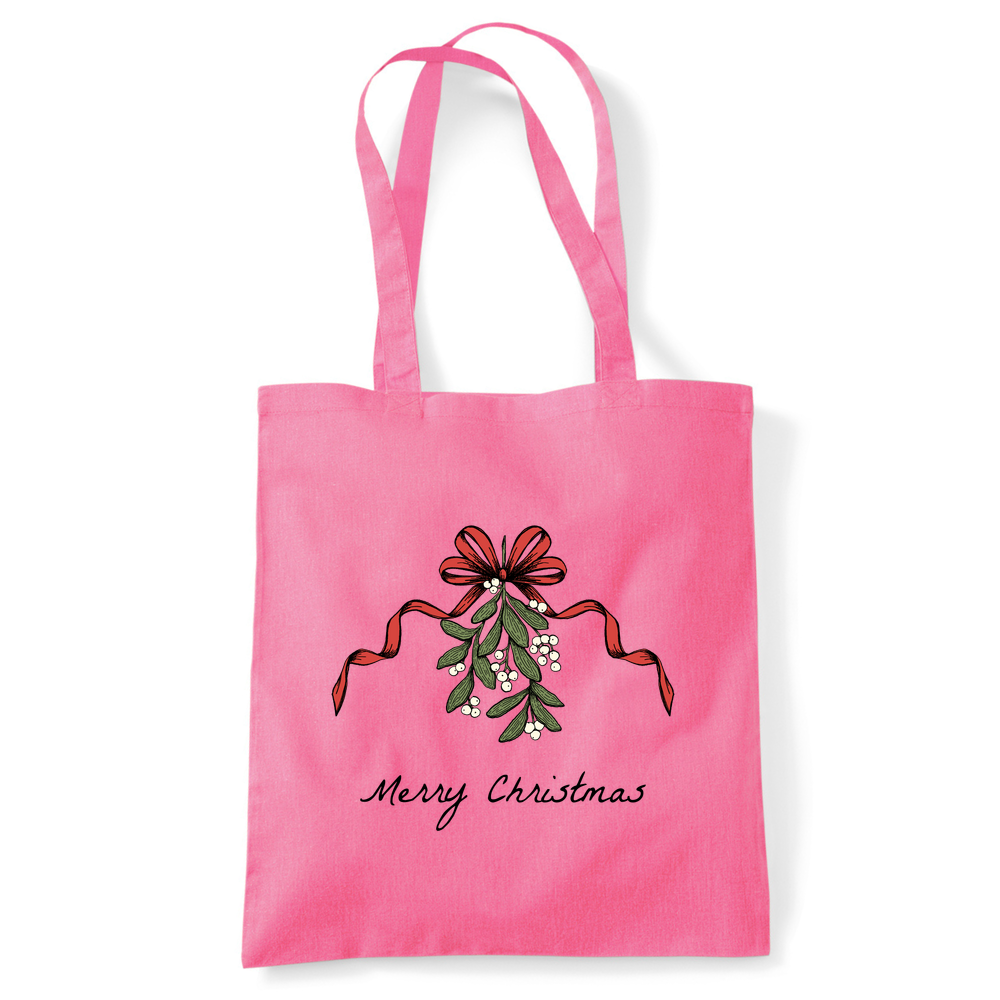Merry Christmas Mistletoe Tote Bag - Image 24