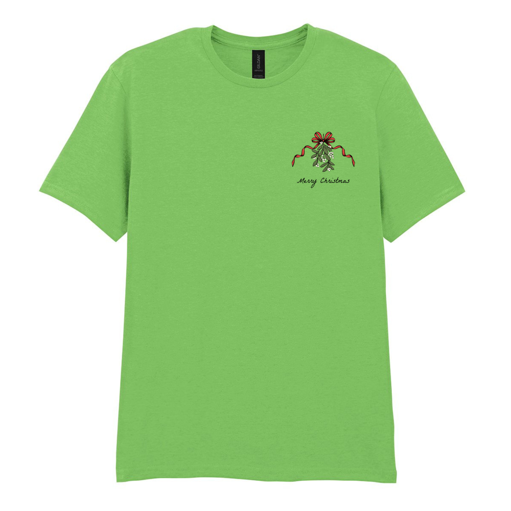 Merry Christmas Mistletoe Cotton T-Shirt - Image 33