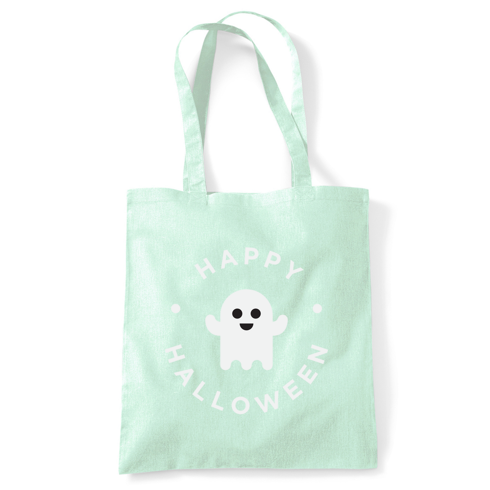 Happy Halloween Ghost Personalised Cotton Tote Bag - Image 45